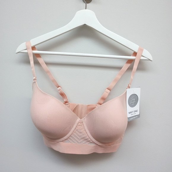 Nancy Ganz Longline Contour Bra, Barely Nude, 34DD - Picture 2 of 5